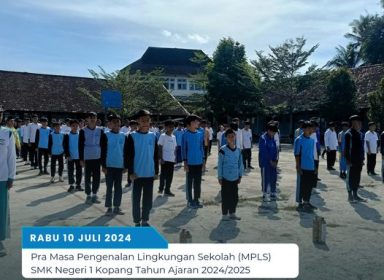 Pra Masa Pengenalan Lingkungan Sekolah (MPLS) SMK Negeri 1 Kopang Tahun Ajaran 2024-2025