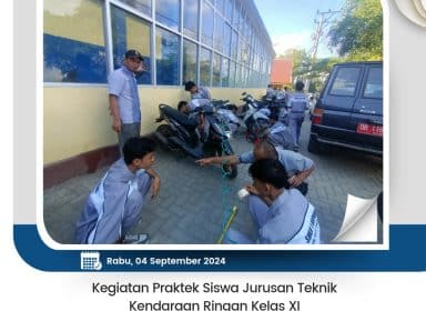 Kegiatan Praktek Siswa Jurusan TKR Kelas XI Dalam Bidang Perawatan Kendaraan