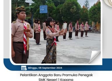 Pelantikan Anggota Baru Pramuka Penegak SMK Negeri 1 Kopang