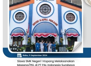 Lima siswa jurusan Teknik Pengelasan dari SMK Negeri 1 Kopang menjalani PKL di PT PAL Indonesia