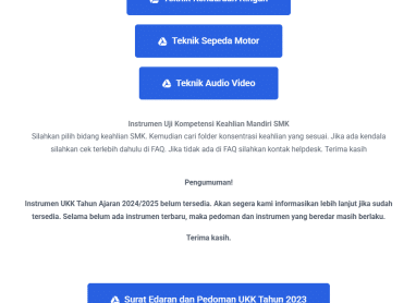 Pedoman dan Instrumen UKK Tahun 2025