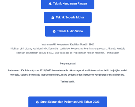 Pedoman dan Instrumen UKK Tahun 2025