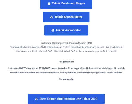Pedoman dan Instrumen UKK Tahun 2025