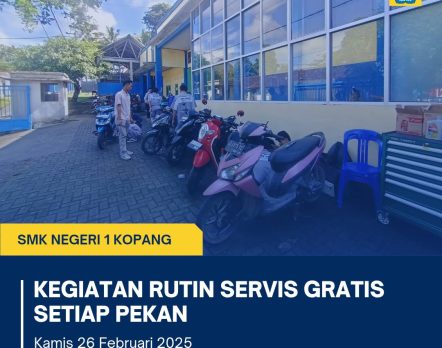 Kabar Gembira! Servis Motor Gratis Tiap Pekan Hadir di SMKN 1 Kopang