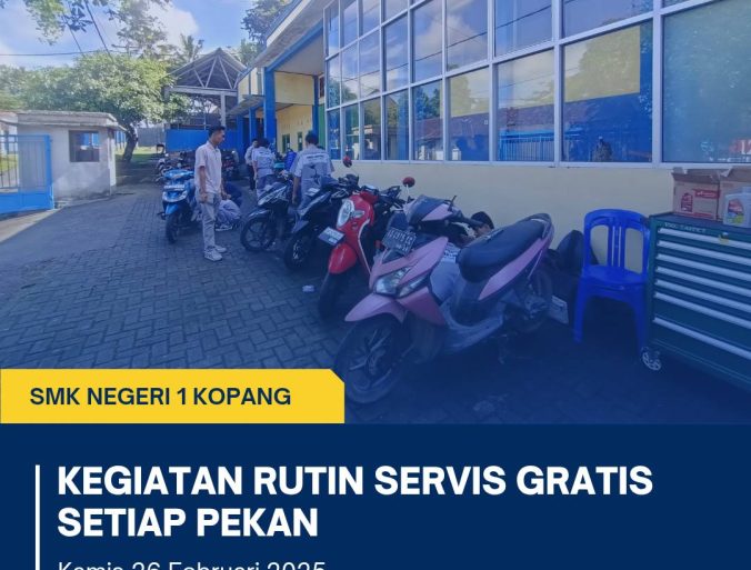 Kabar Gembira! Servis Motor Gratis Tiap Pekan Hadir di SMKN 1 Kopang