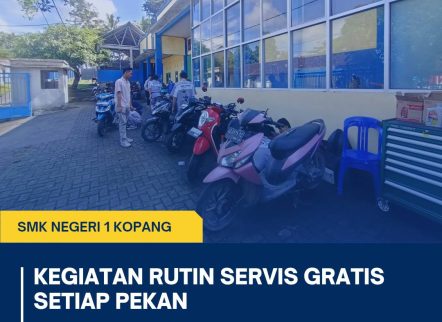 Kabar Gembira! Servis Motor Gratis Tiap Pekan Hadir di SMKN 1 Kopang